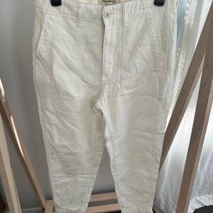 Madewell Cream Linen Pants